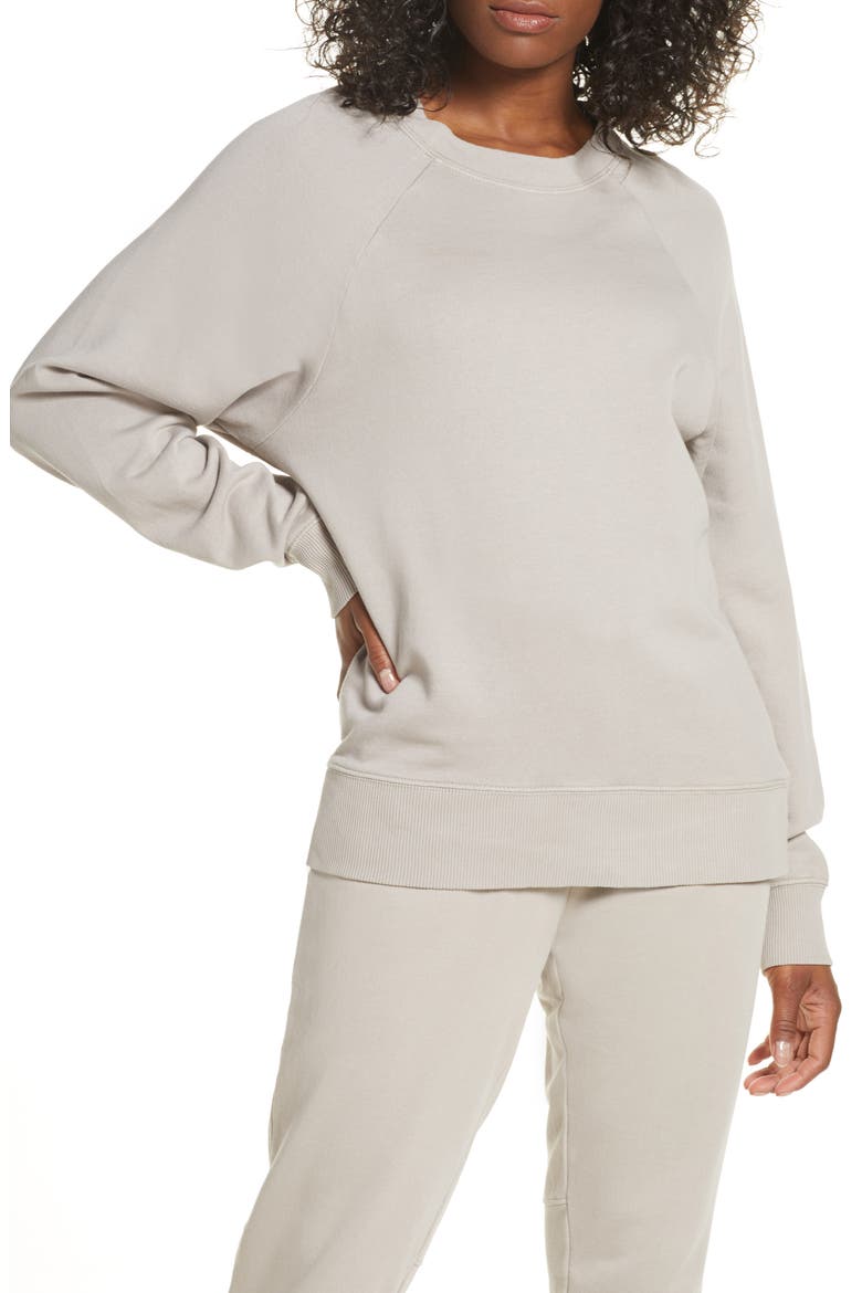 Jamie Crewneck Sweatshirt, Main, color, GREY PORPOISE