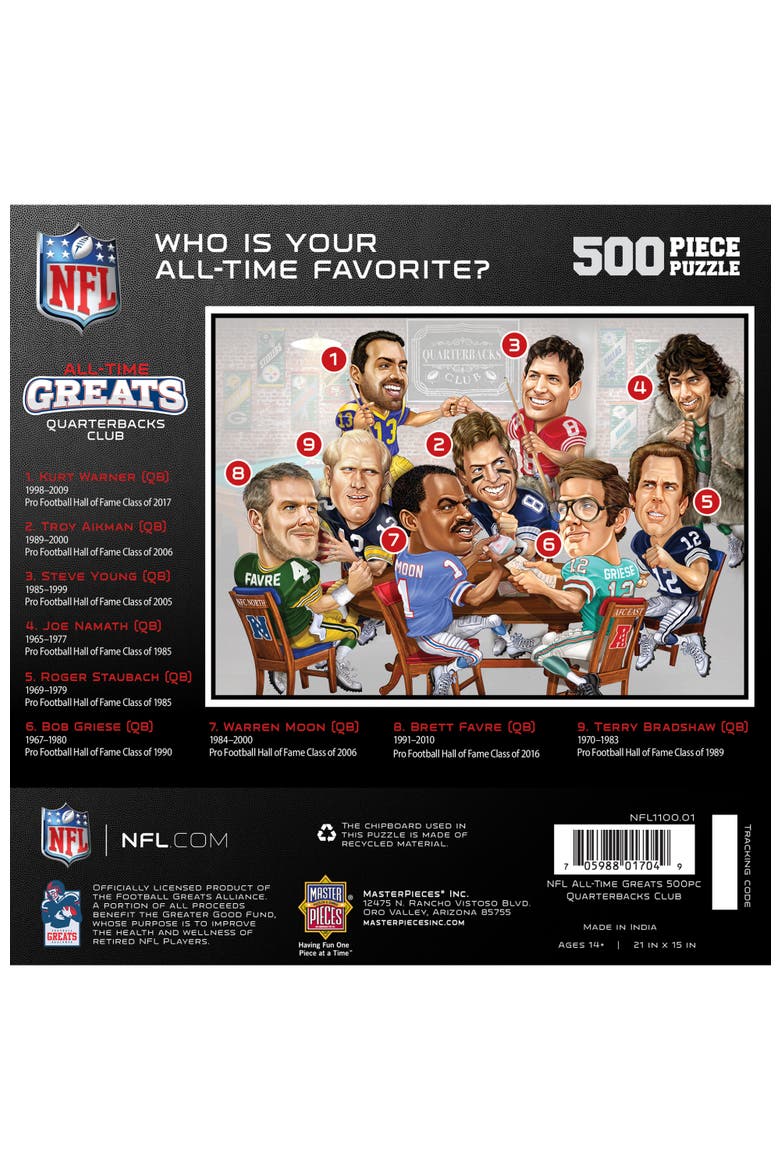 NFL Quarterbacks 500 Piece Puzzle, Alternate, color, Multicolor