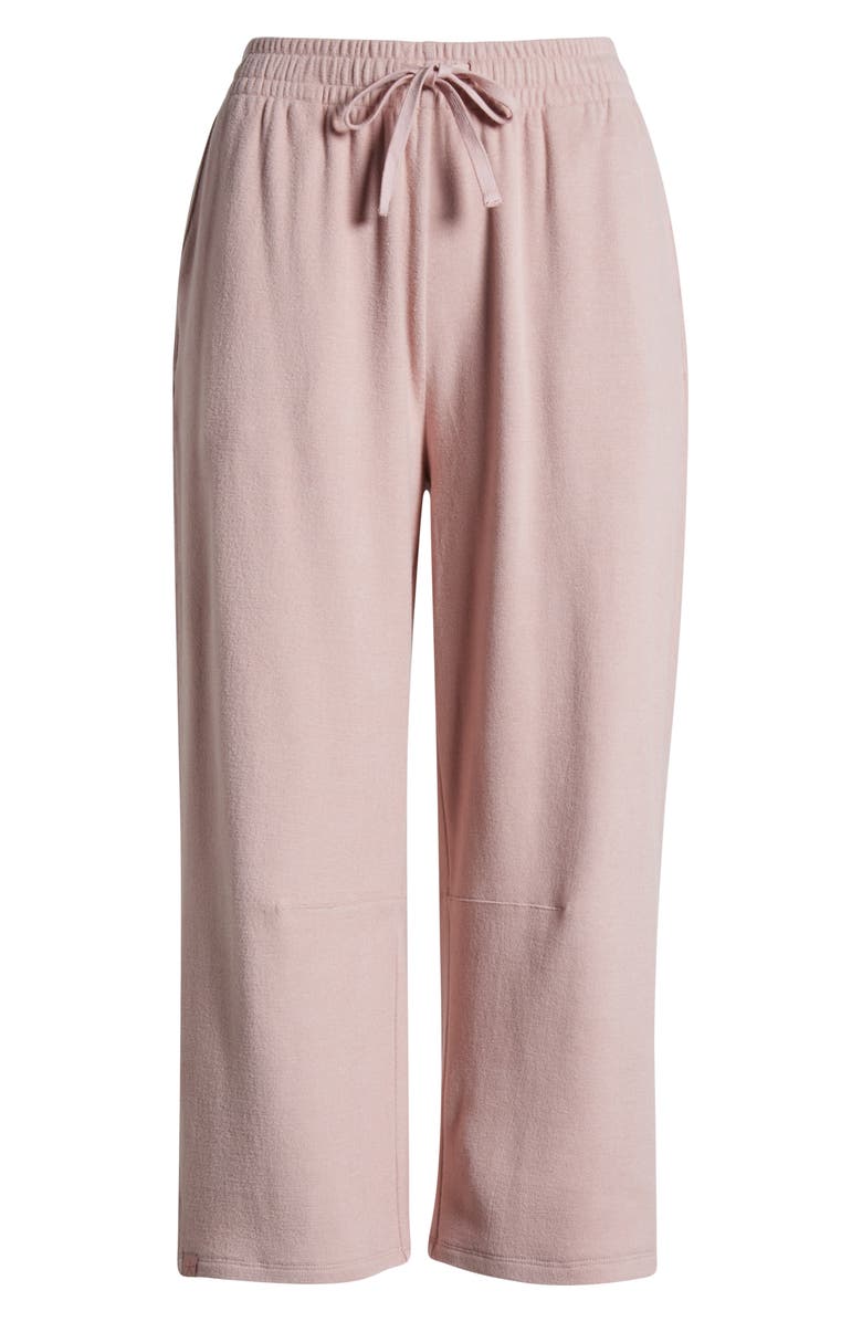 Barefoot Dreams<sup>®</sup> Malibu Collection<sup>®</sup> Brushed Fleece Pants, Alternate, color, Teaberry