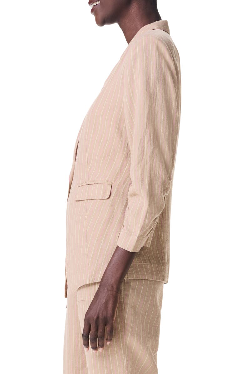 NIC+ZOE Central Park Scrunch Sleeve Linen Blend Blazer, Alternate, color, 