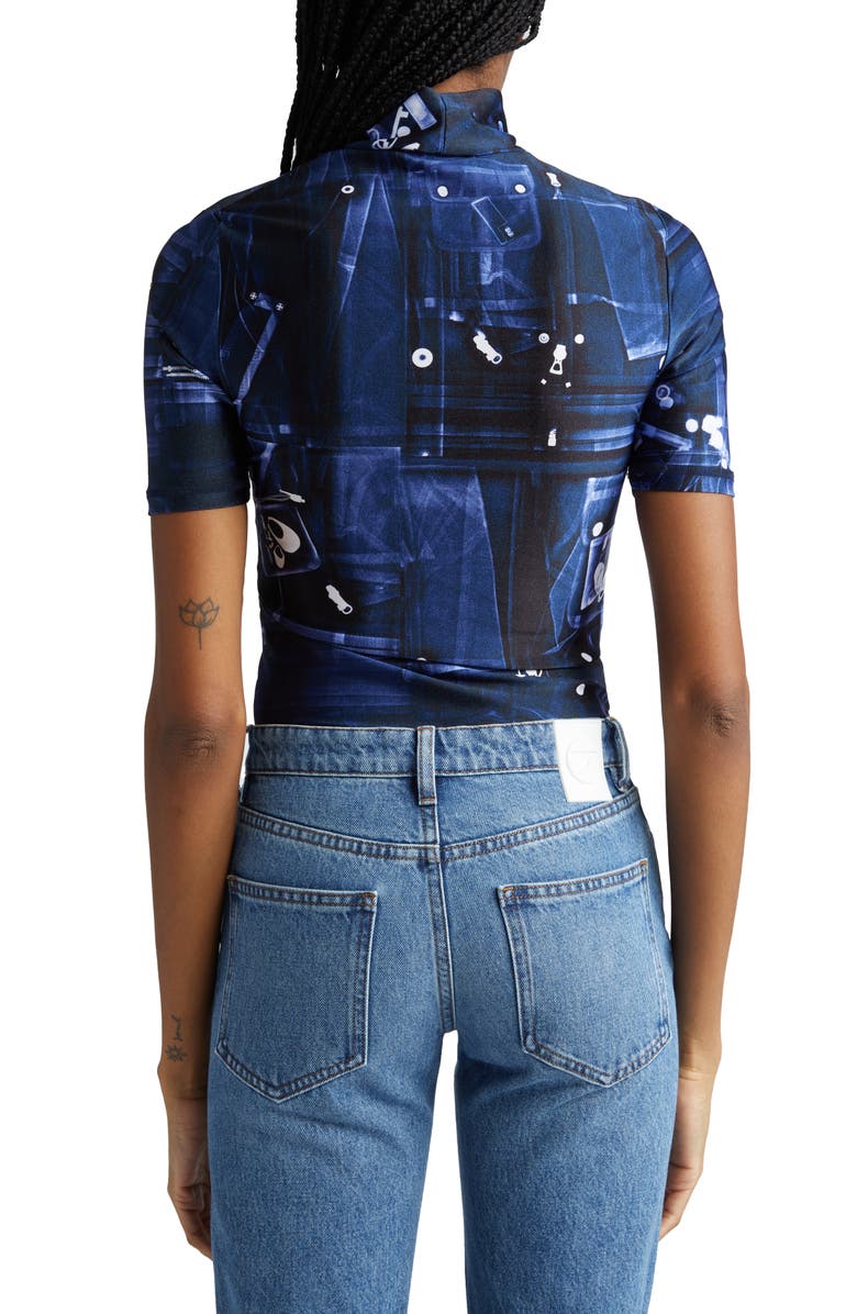 Coperni X-Ray Mock Neck Knit Top, Alternate, color, 