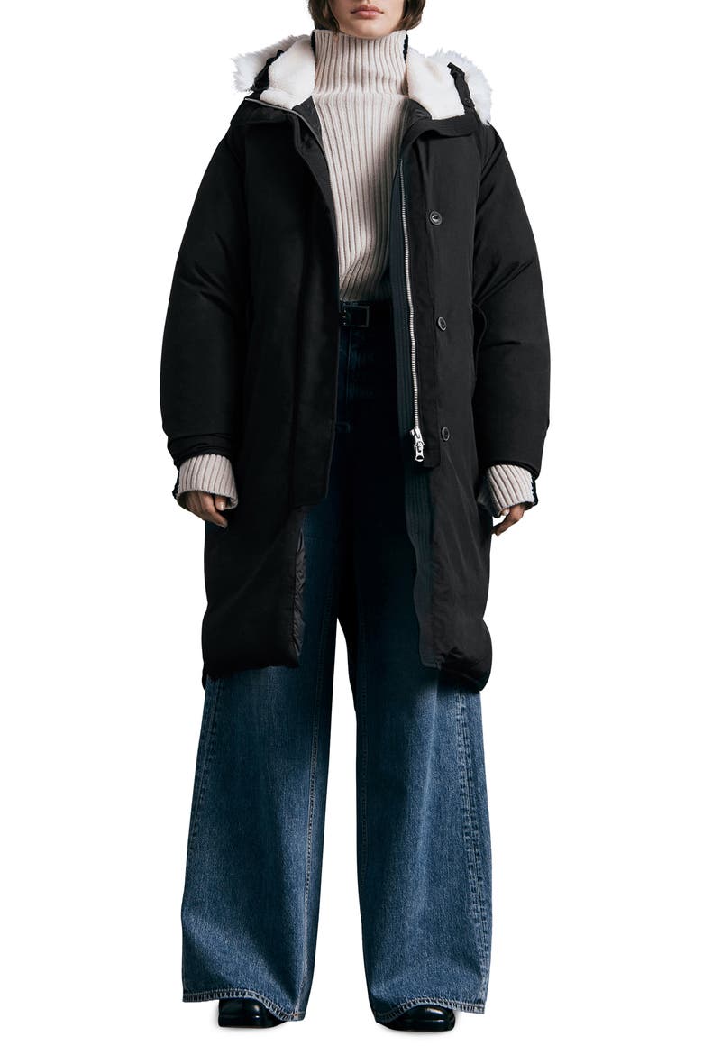 Rae Hooded Puffer Coat, Main, color, BLACK