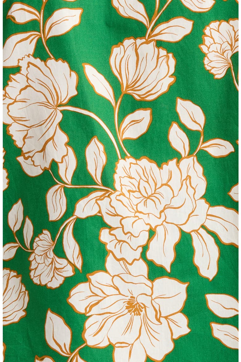 Lucena Floral Print Cotton Poplin Shirt, Alternate, color, GREEN-MULTI