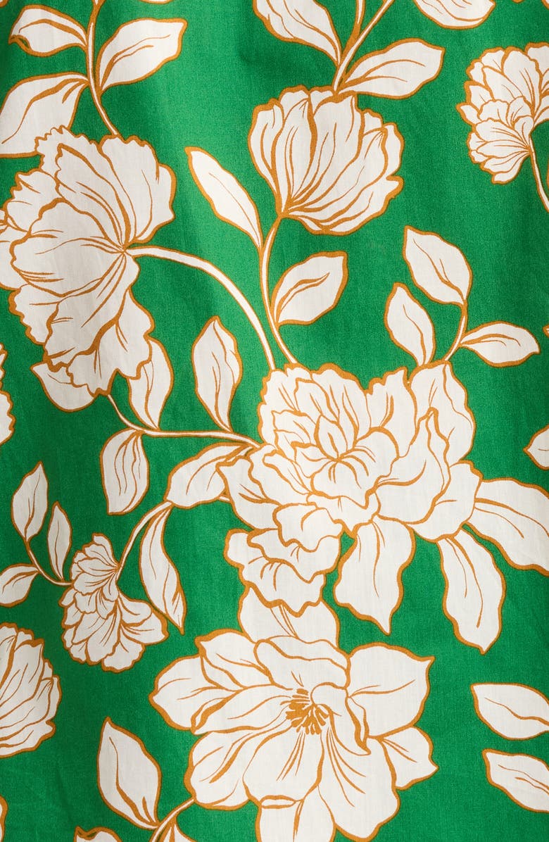 SUGARLIPS Lucena Floral Print Cotton Poplin Shirt, Alternate, color, Green-Multi