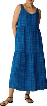 Eileen Fisher Sleeveless Scoop Neck Organic Cotton Dress
