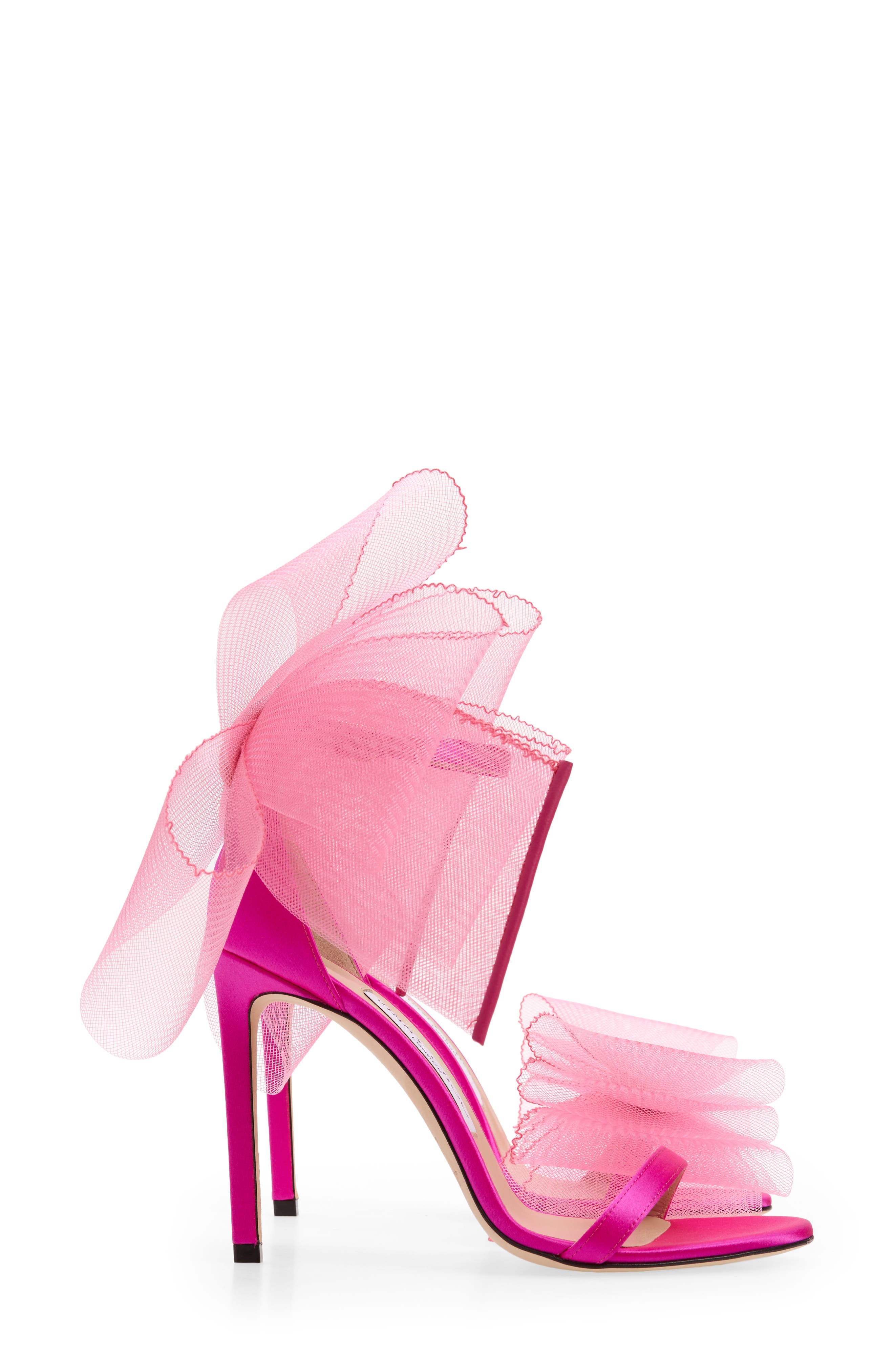 Aveline Bow Ankle Strap Sandal, Alternate, color, FUCHSIA/ FUCHSIA