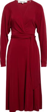 Diane von Furstenberg Amara Long Sleeve Faux Wrap Dress