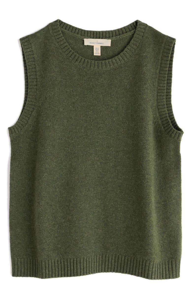 Seasalt Cornwall East View Merino Wool Blend Sweater Vest, Alternate, color, Light Olive
