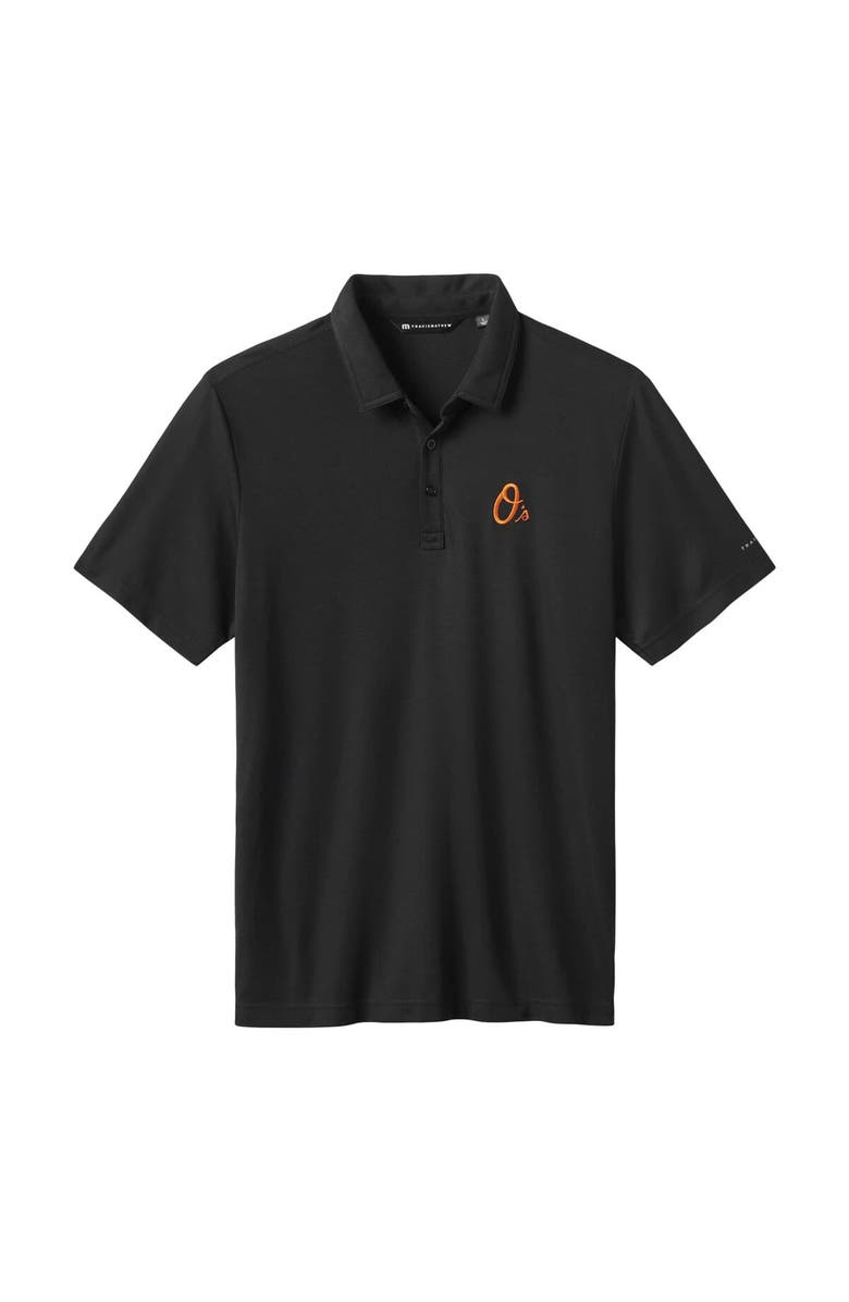 TravisMathew Men's TravisMathew Black Baltimore Orioles Playoff Pitch Tri-Blend Polo, Alternate, color, Black