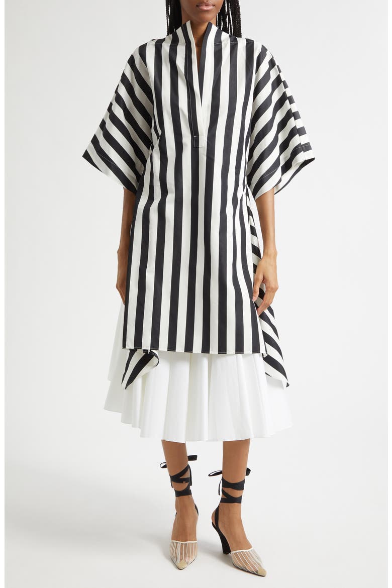 La Tunique Moisson Cotton & Silk Tunic, Main, color, JACQUARD MEDIUM STRIPES