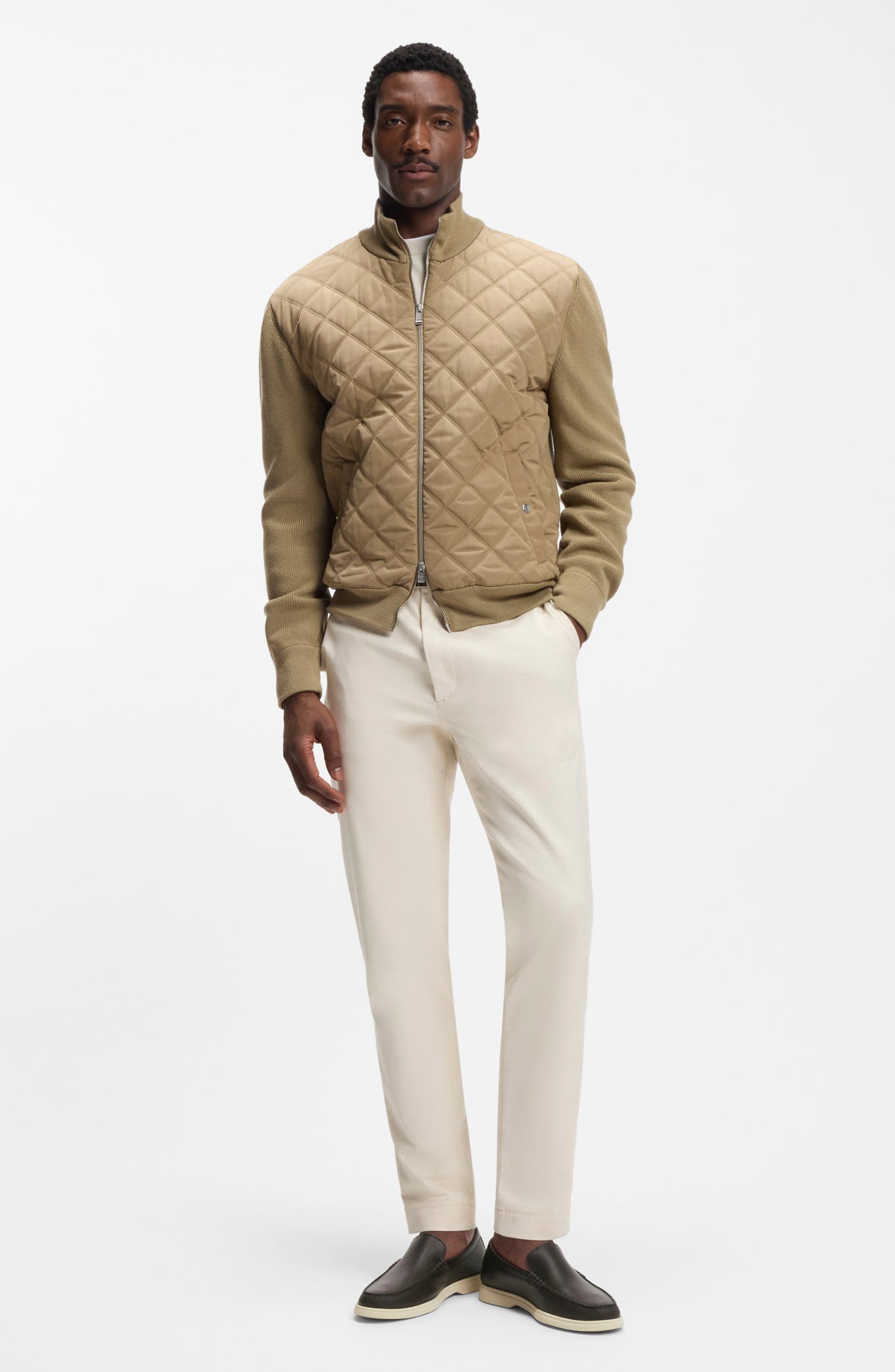 BOSS Sienne Moc Toe Slip-On Sneaker, Alternate, color, Dark Brown