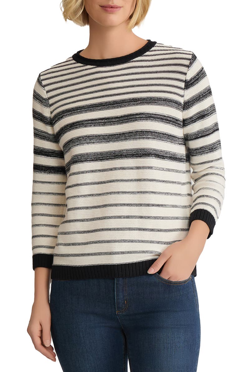 Jones New York Marled Roll Neck Sweater, Main, color, Jones Black / Jones White
