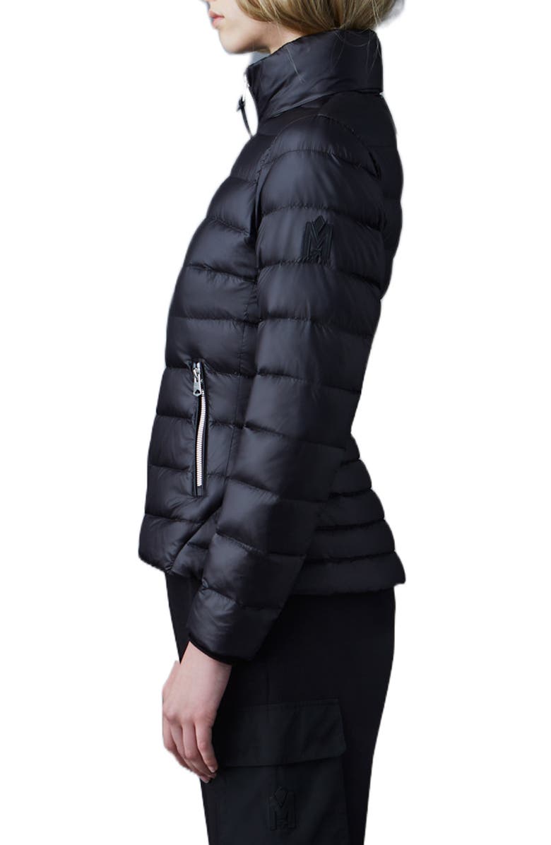 Mackage Wool Blend Coat with Leather Sleeves, Alternate, color, 