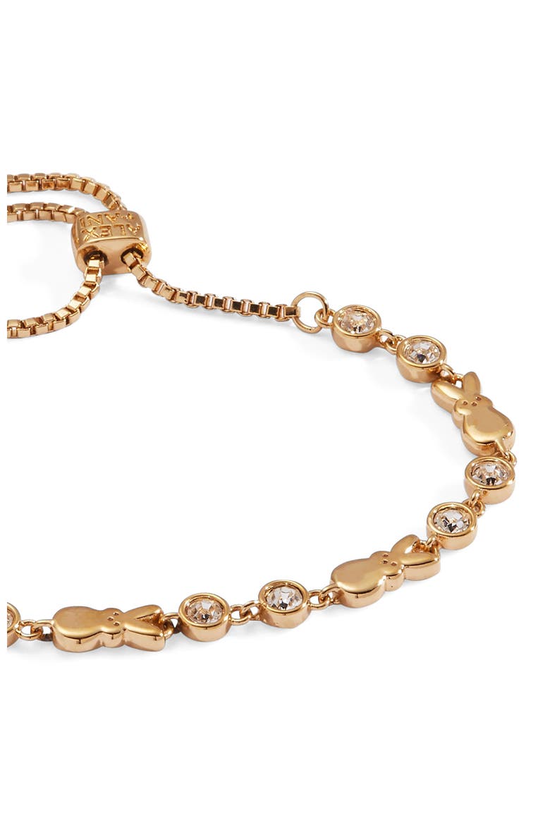 Peeps® Bunny Bolo Bracelet, Alternate, color, Gold