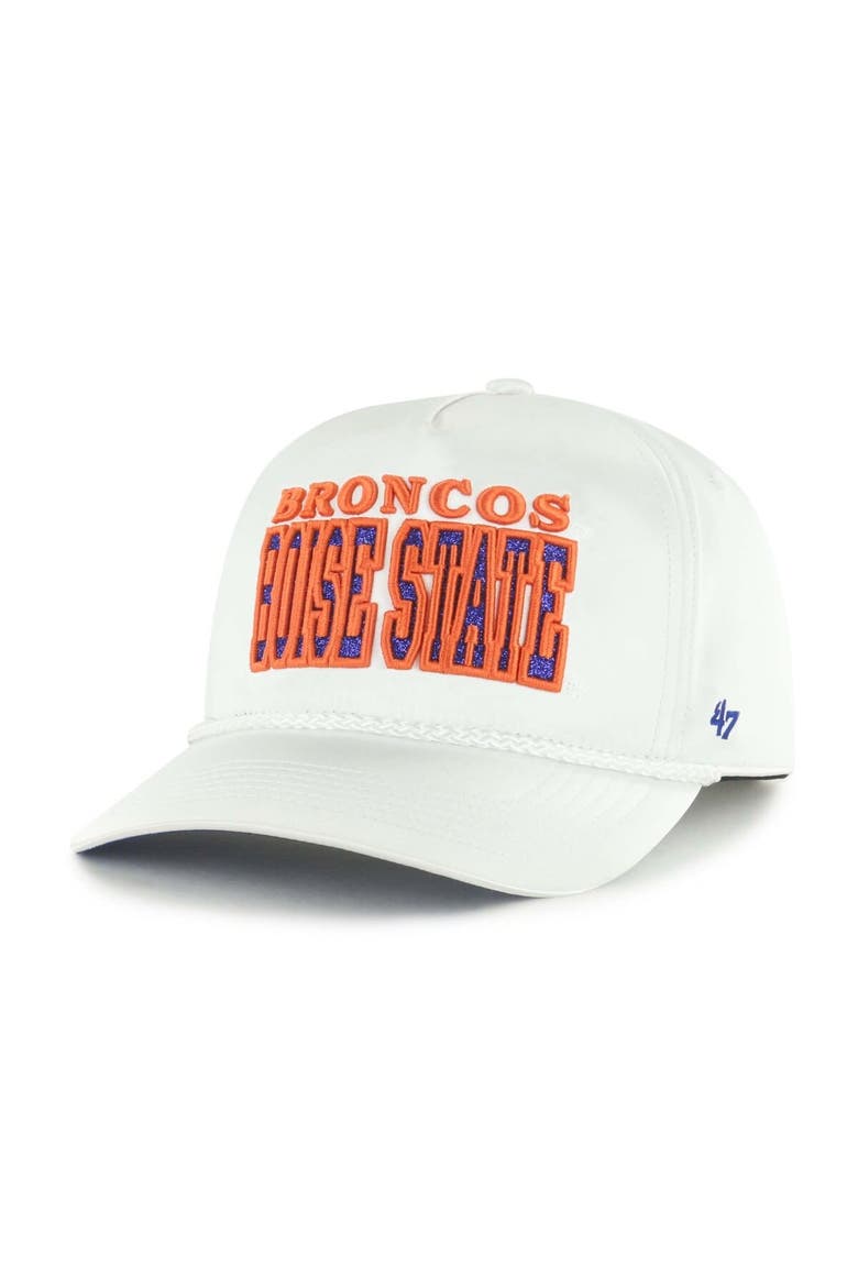 Women's '47 White Boise State Broncos Outspoken Hitch Adjustable Hat, Alternate, color, White