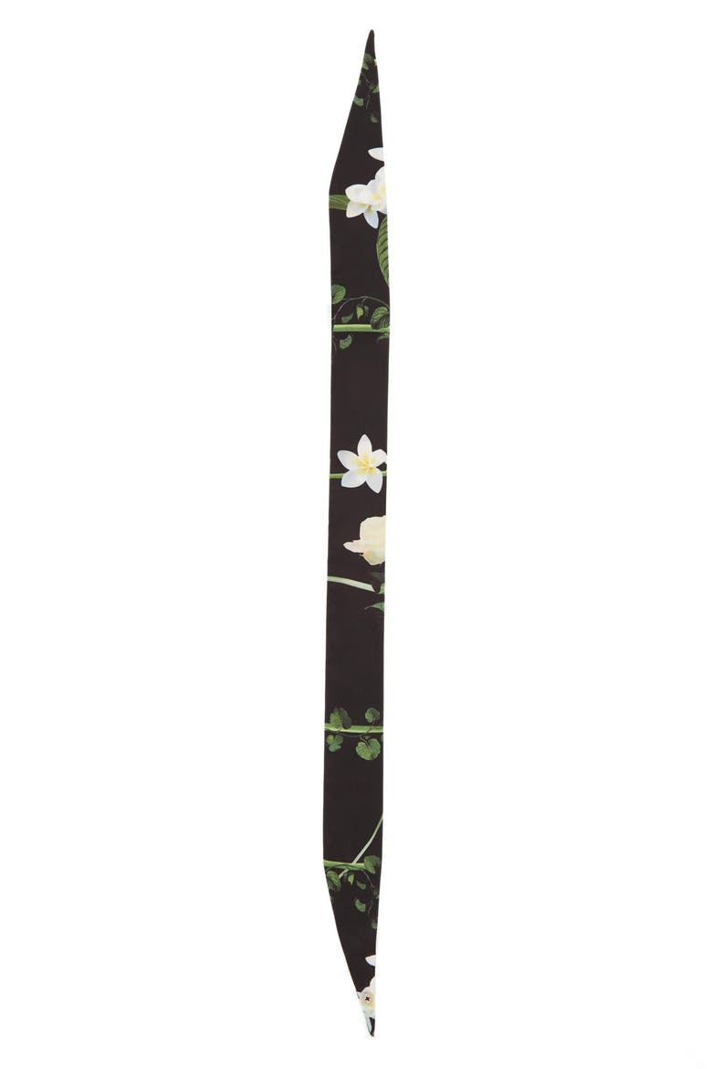'Secret Trellis' Scarf, Alternate, color, BLACK
