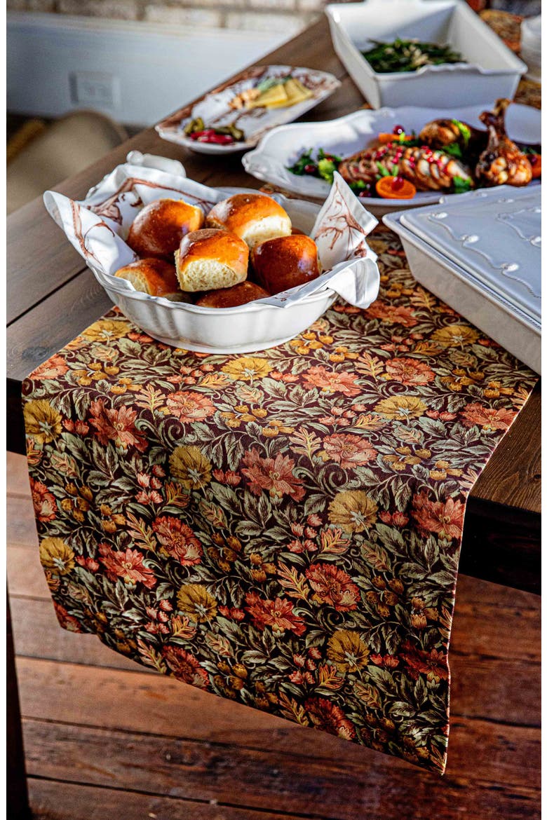 Willa Cotton Table Runner, Alternate, color, AMBER