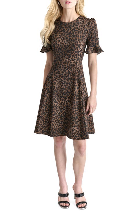 Leopard Fit & Flare Dress