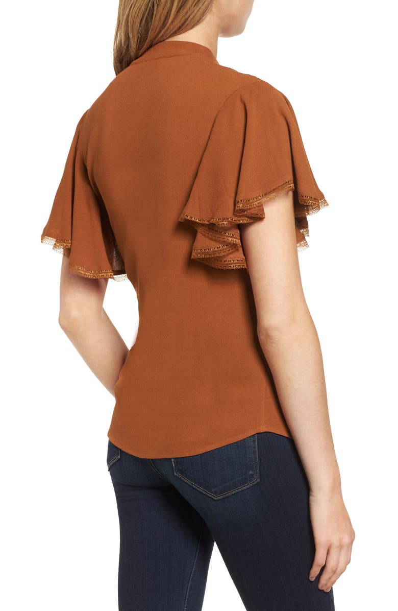 Chelsea28 Ruffle Wrap Blouse, Alternate, color, 