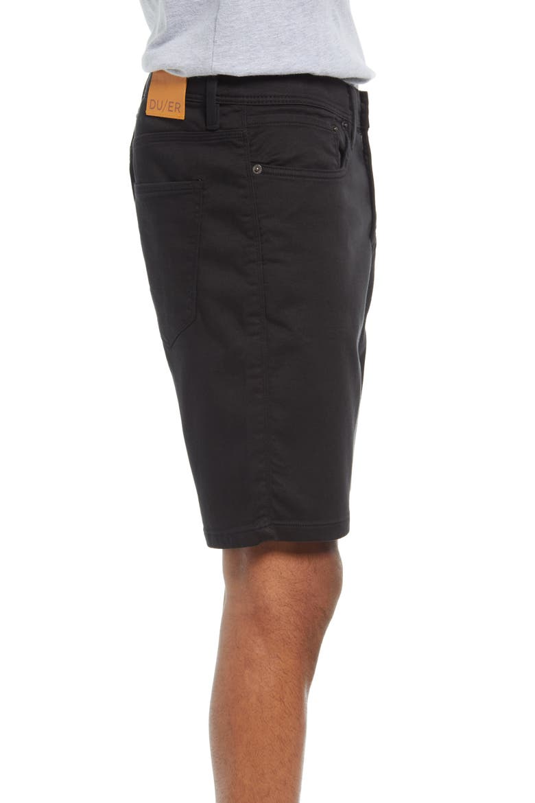 No Sweat Five Pocket Performance Shorts, Alternate, color, BLACK