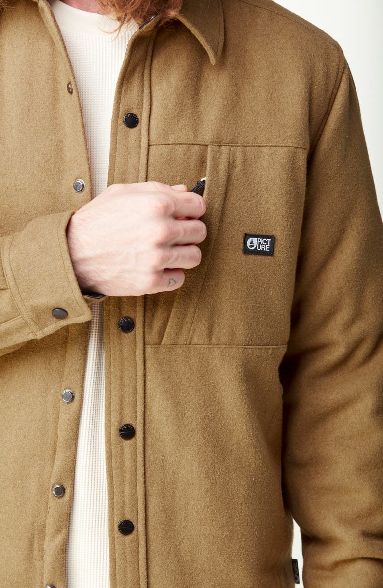 Picture Organic Clothing Coltone Wool Blend Shirt Jacket, Alternate, color, 