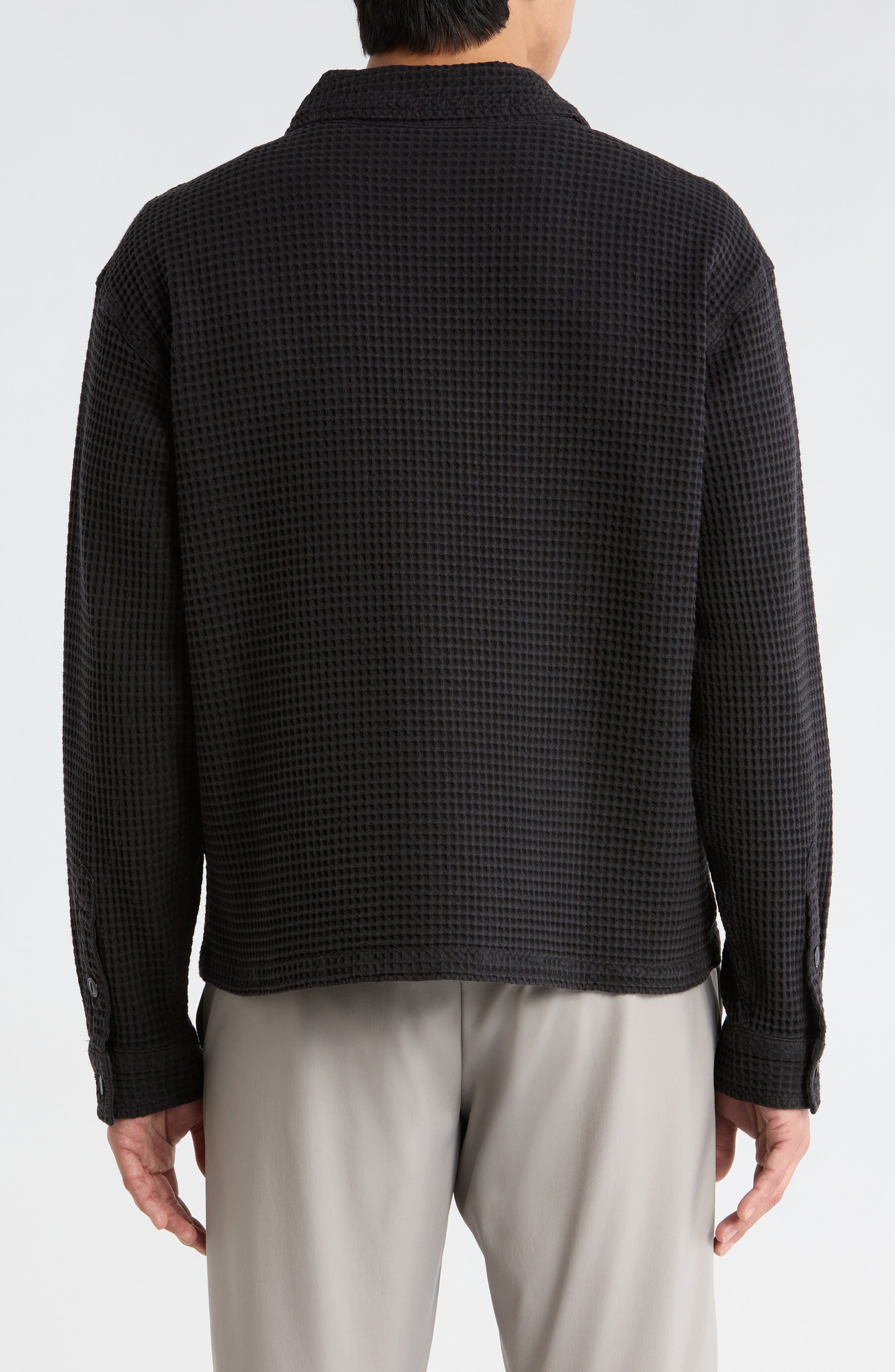 Waffle Knit Button-Up Shirt - image 2