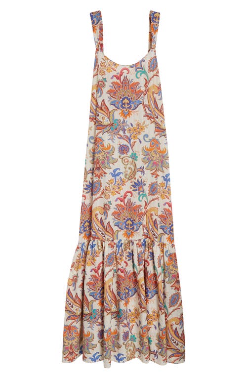 Etro Paisley Print Cotton Maxi Dress In Pink
