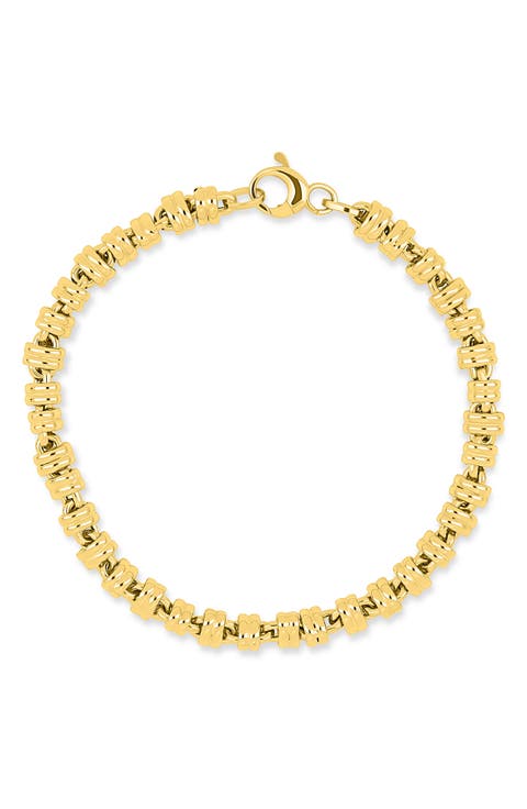 Men's 14K Gold 5.8mm Segmented Link Chain Bracelet