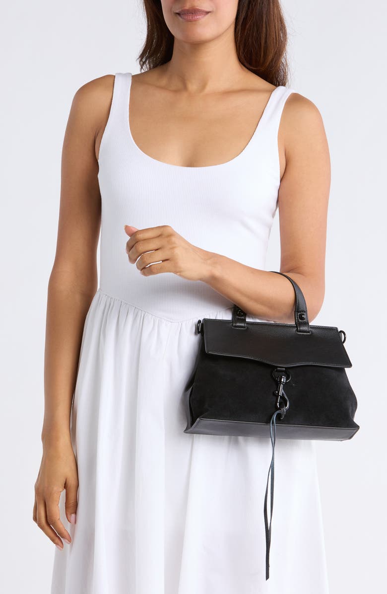 Rebecca Minkoff Keith Small Satchel Bag, Alternate, color, Black