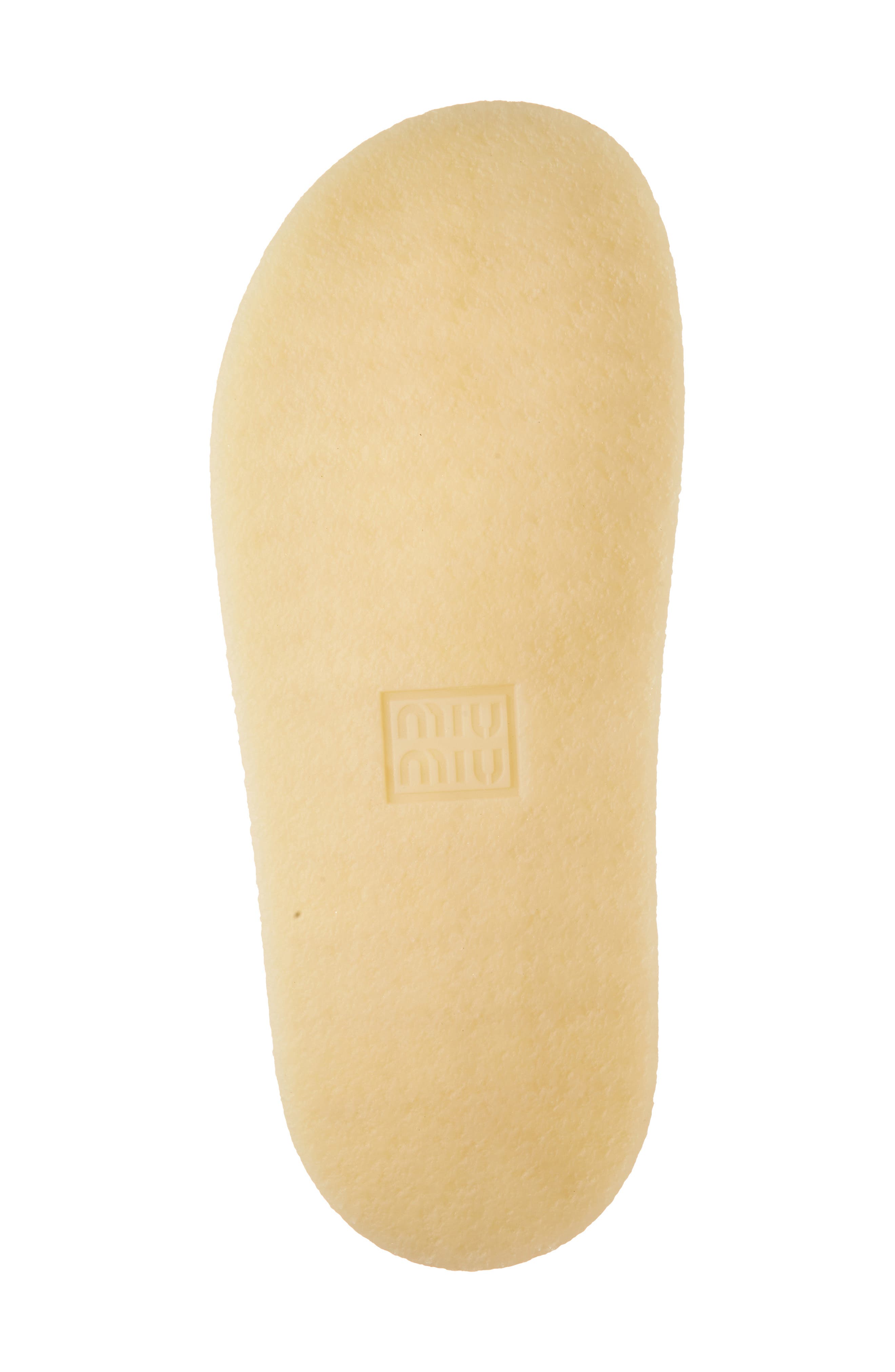 Miu Miu Genuine Shearling Slipper, Alternate, color, Deserto