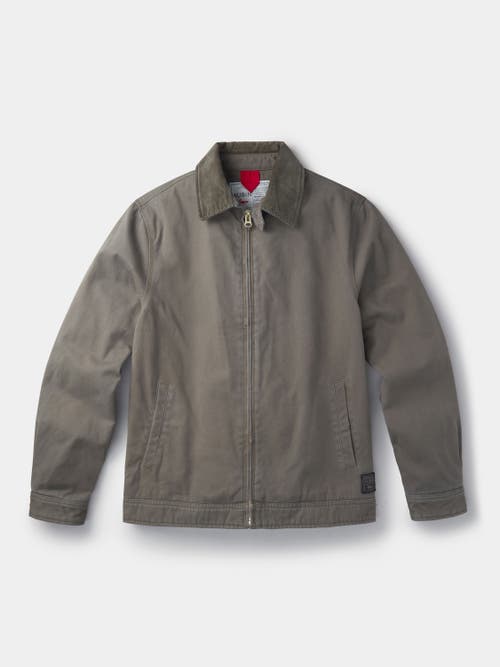 Aubin Newland Canvas Harrington Jacket In Brown