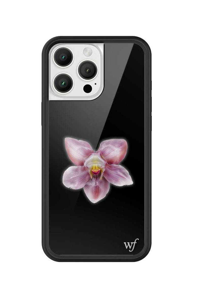 Orchid | Black iPhone Case, Alternate, color, Black