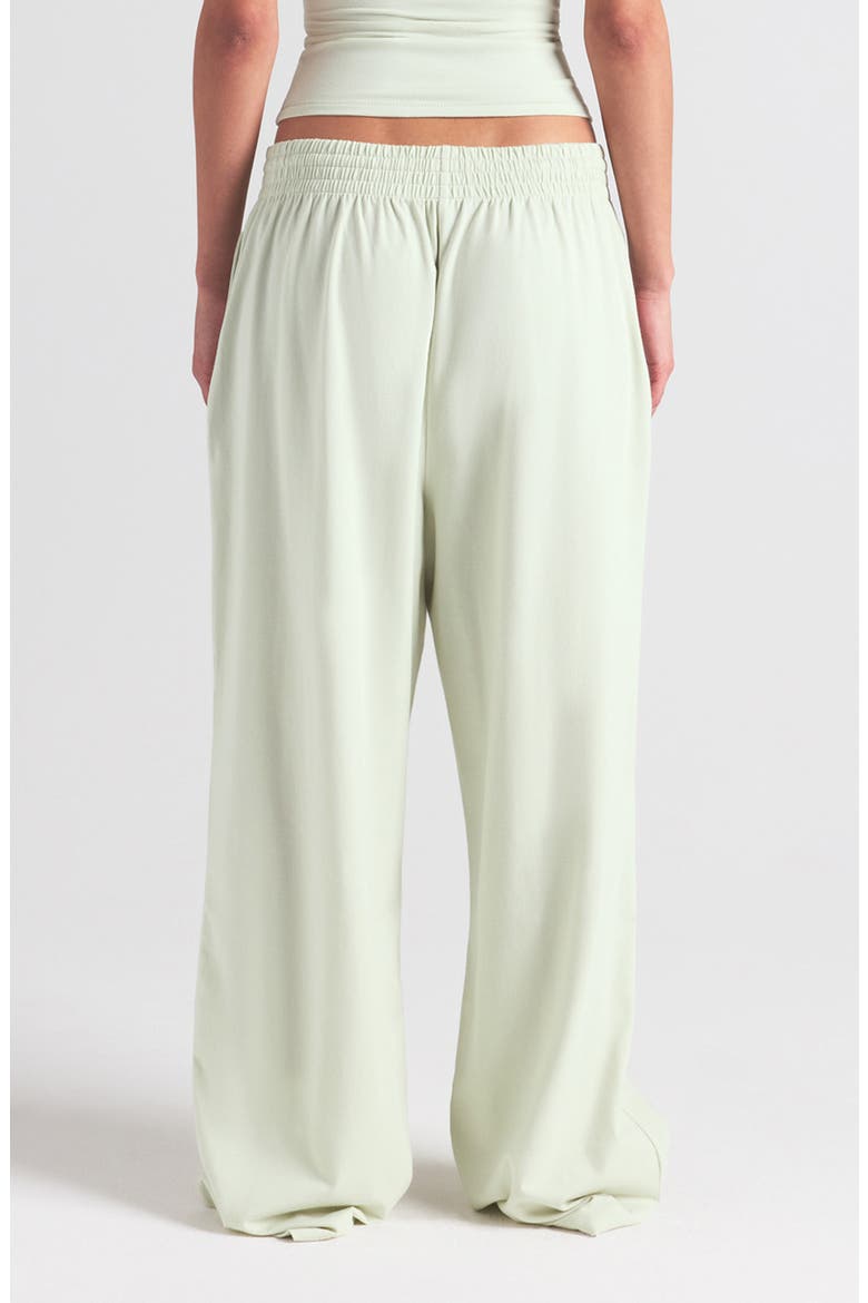 Cotton Blend Jersey Wide Leg Pants, Alternate, color, SPEARMINT