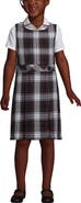 Lands' End Girls Plus Top of Knee Plaid Jumper