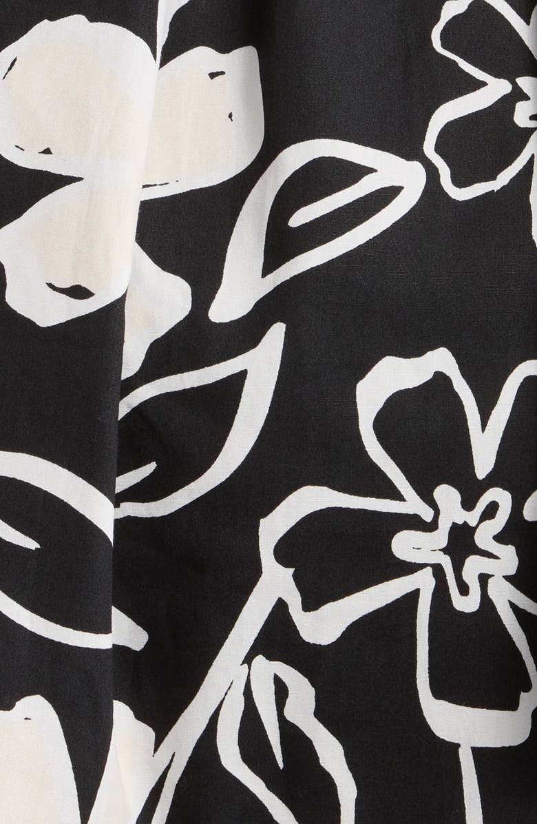 SUGARLIPS Kianza Floral Simani Shift Mini Dress, Alternate, color, Black-White