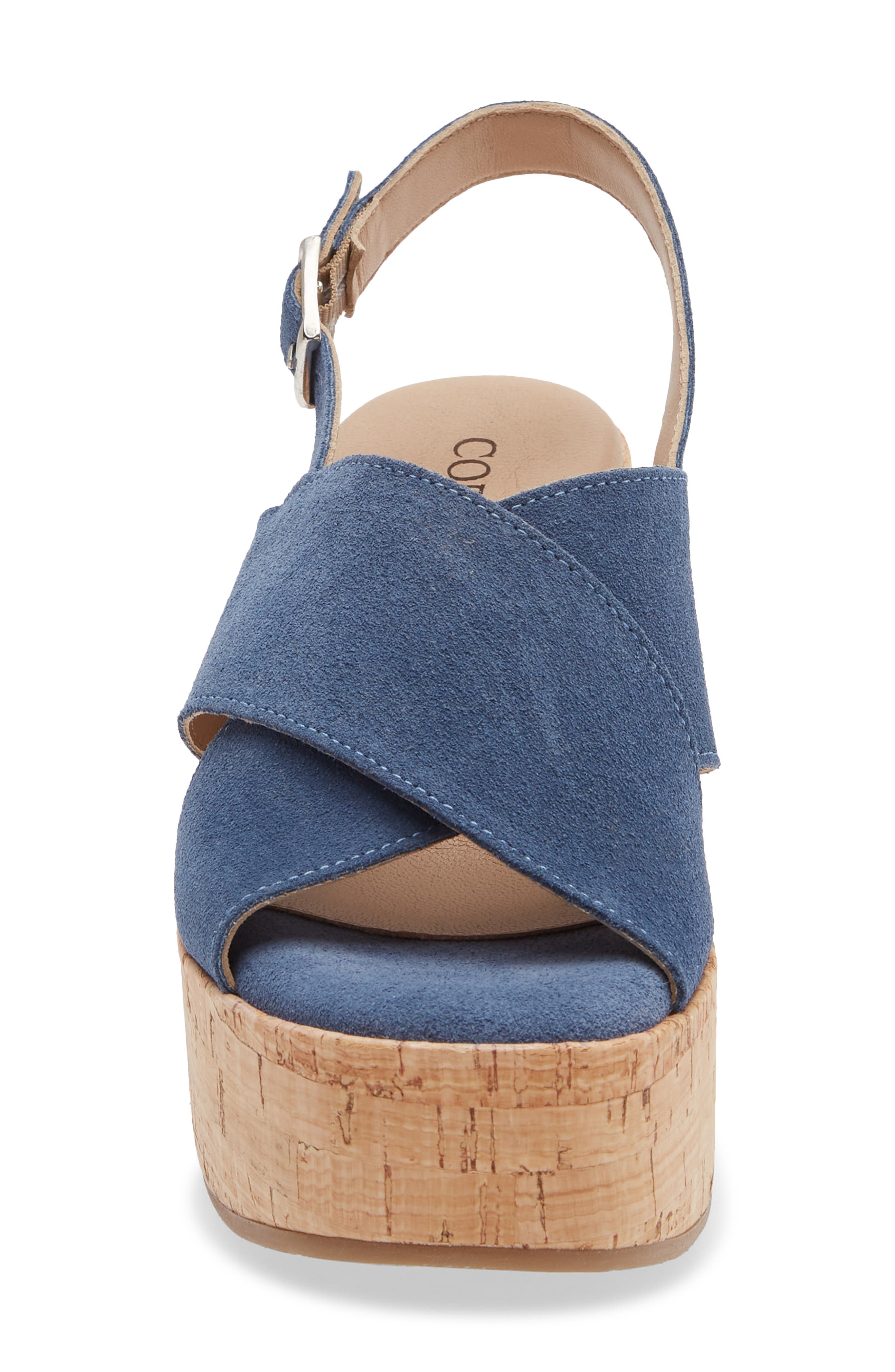 Cordani Jovi Slingback Platform Sandal, Alternate, color, Bluette Suede