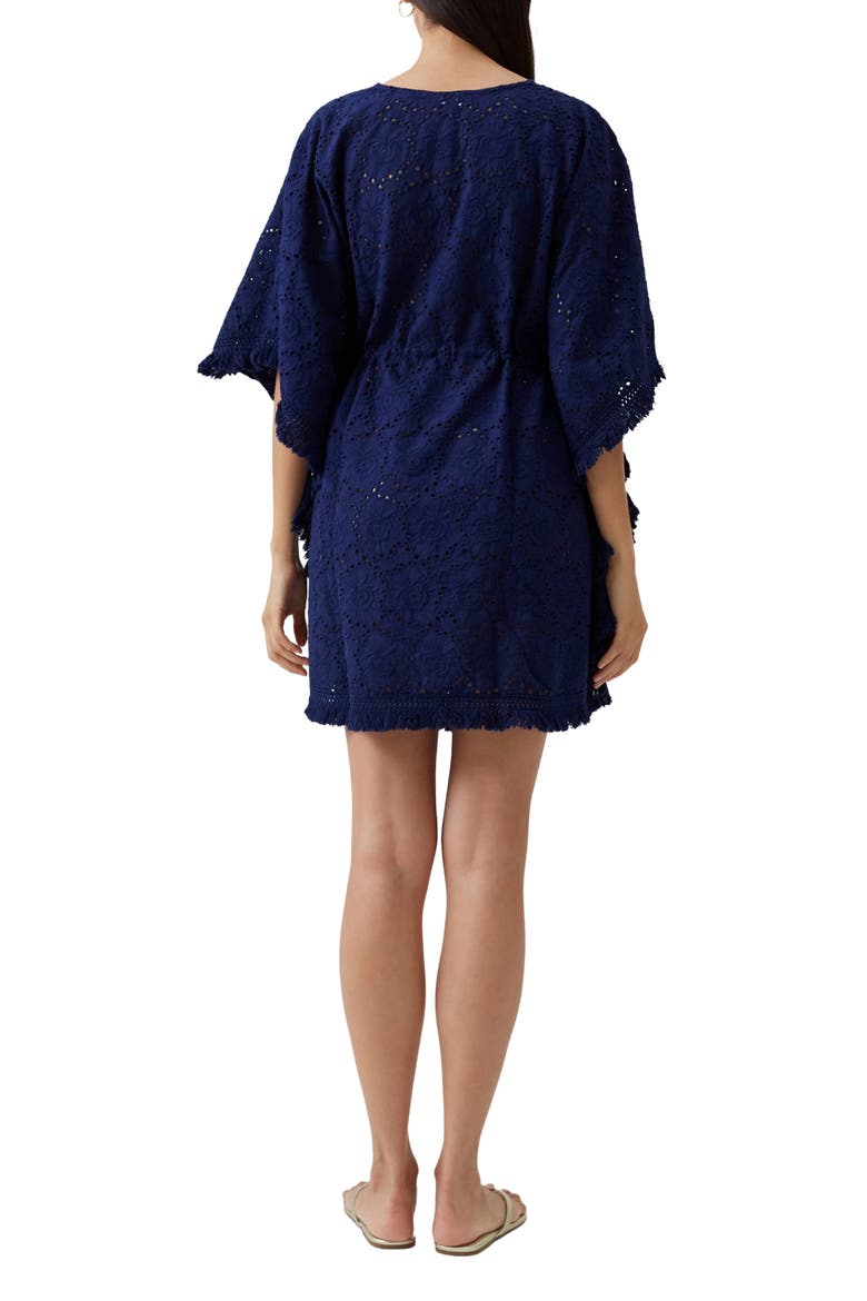 Ivy Cotton Eyelet Cover-Up, Alternate, color, NAVY
