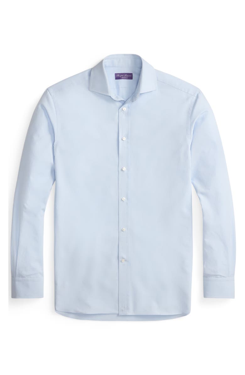Ralph Lauren Purple Label Aston Cotton Oxford Button-Up Shirt, Alternate, color, Dress Shirt Blue