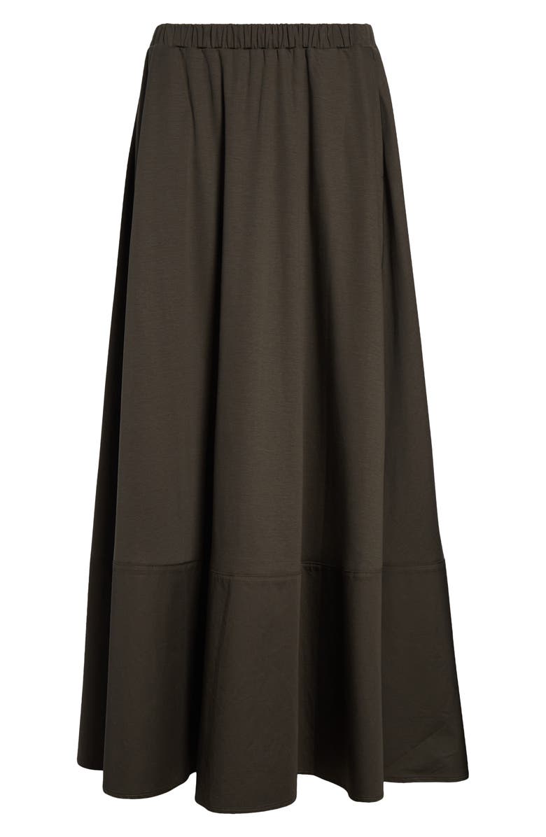 MM by Max Mara Roal Modal & Cotton Maxi Skirt, Alternate, color, Dark Green
