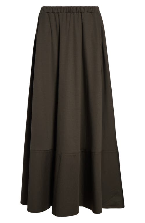 Mm By Max Mara Roal Modal & Cotton Maxi Skirt In Dark Green