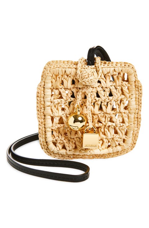 Le Porte Spiaggia Raffia AirPod Pouch