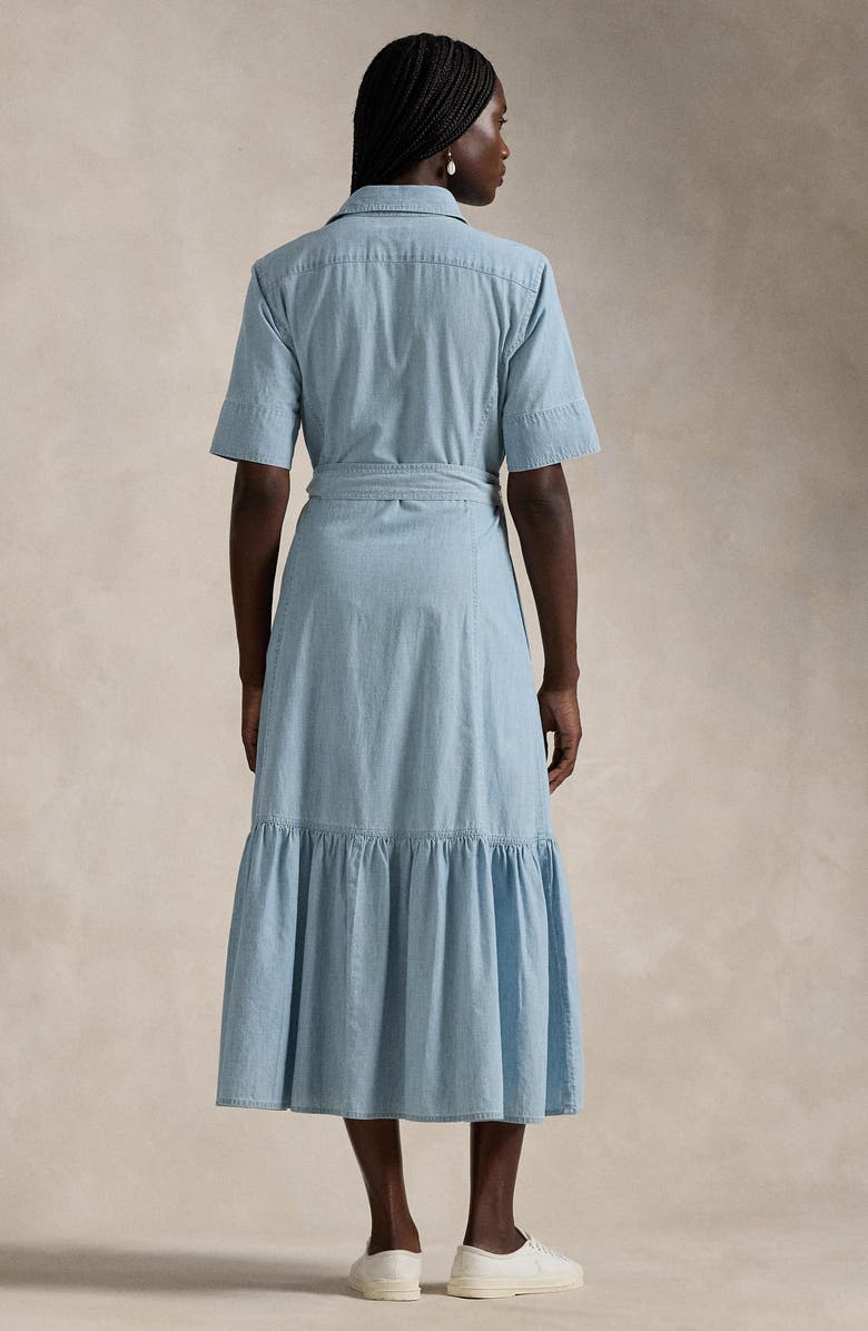 Polo Ralph Lauren Bea Tie Belt Midi Shirtdress, Alternate, color, 