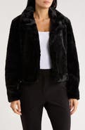 BLANKNYC Faux Fur Crop Jacket