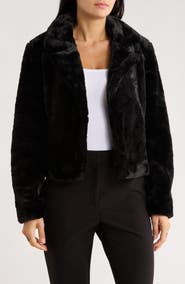 BLANKNYC Faux Fur Crop Jacket