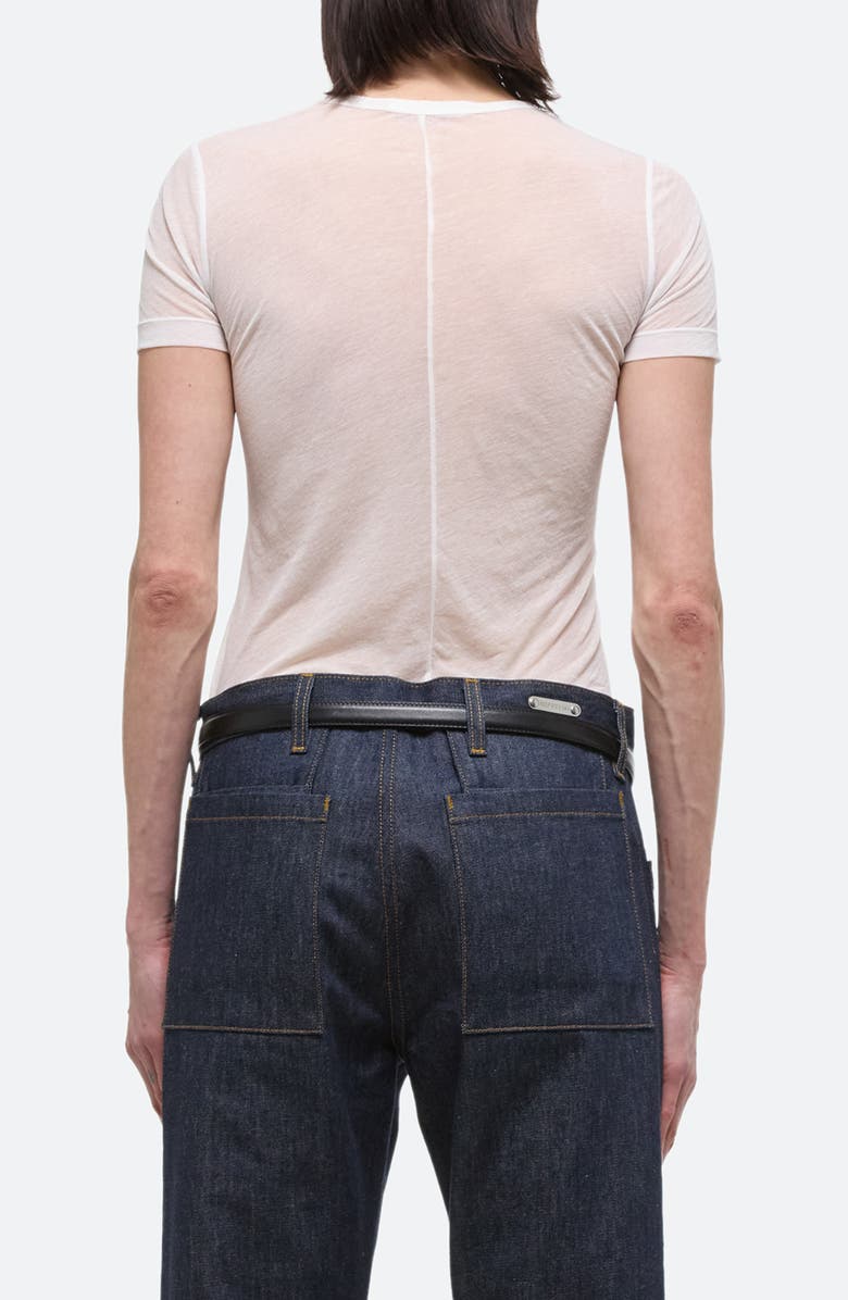 Helmut Lang Zeroscape Mesh Cotton Jersey T-Shirt, Alternate, color, White