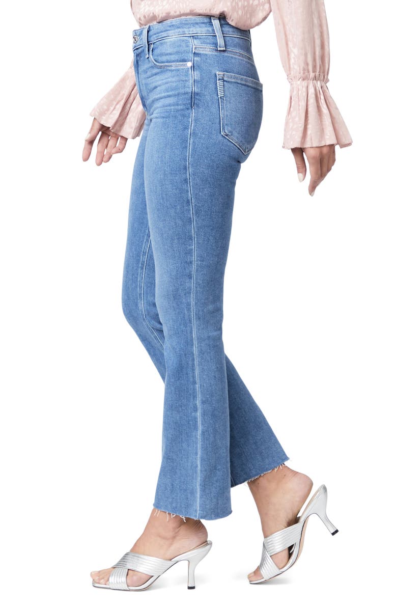 PAIGE Claudine High Waist Frayed Hem Flare Jeans, Alternate, color, Darling W/ Siesta Hem