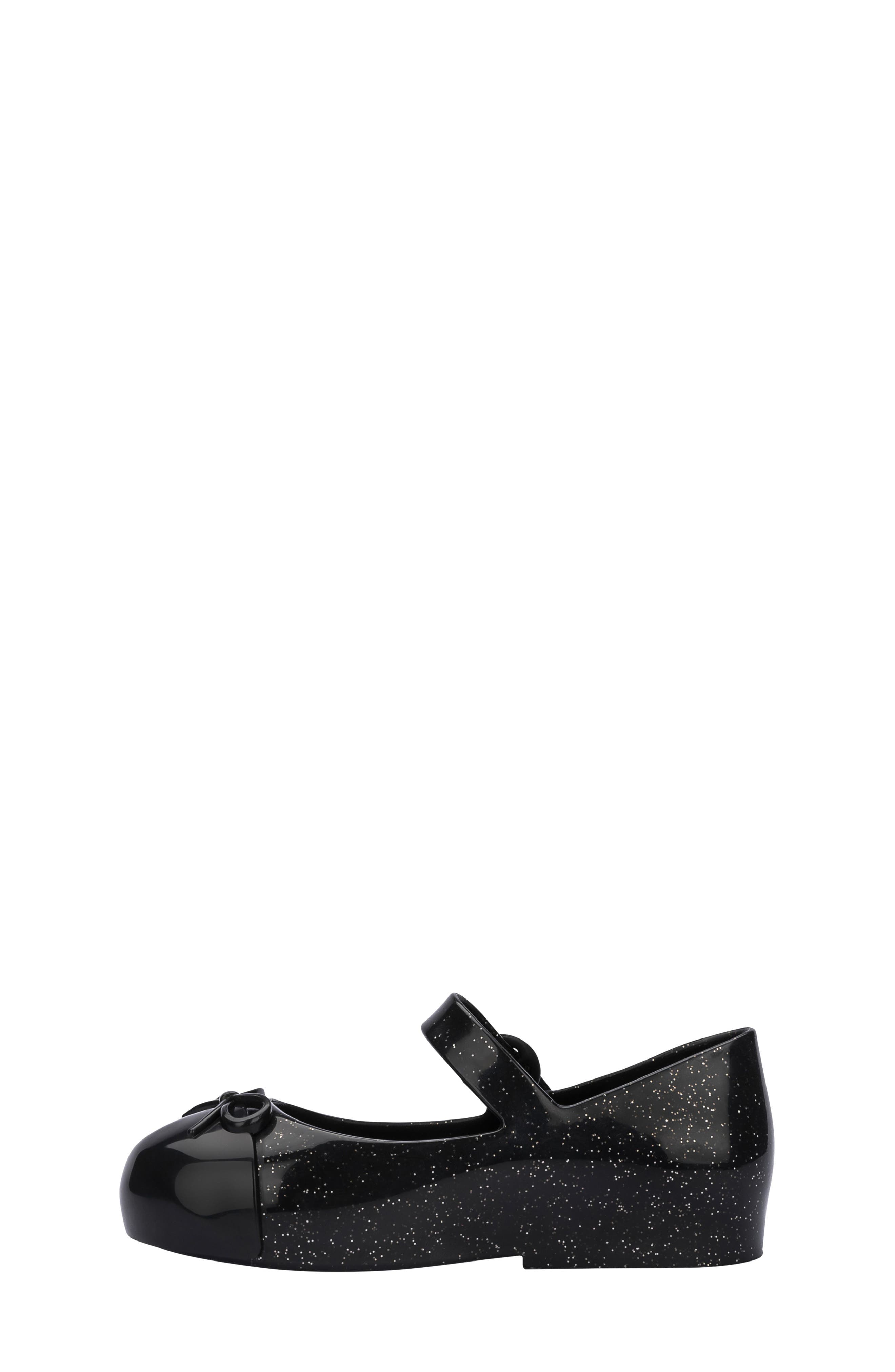 Sweet Love Flat, Alternate, color, BLACK GLITTER SILVER