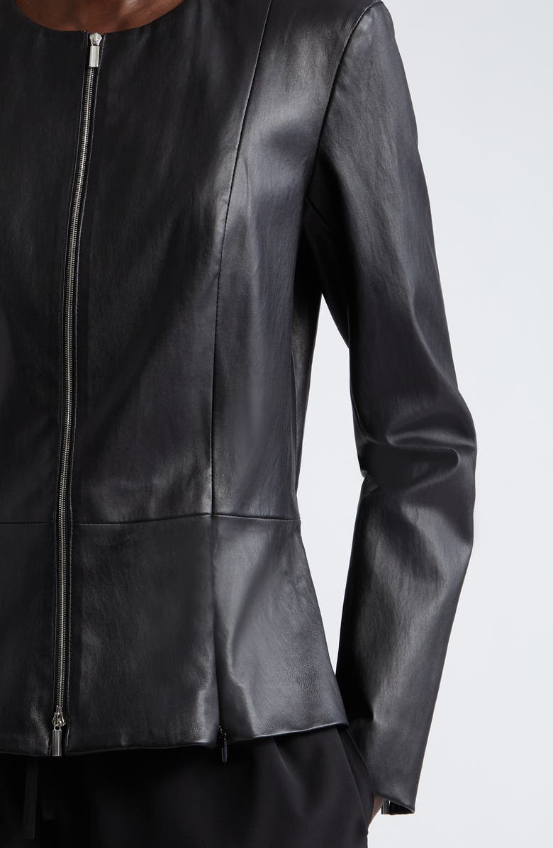 The Row Anasta Lambskin Leather Jacket, Alternate, color, 