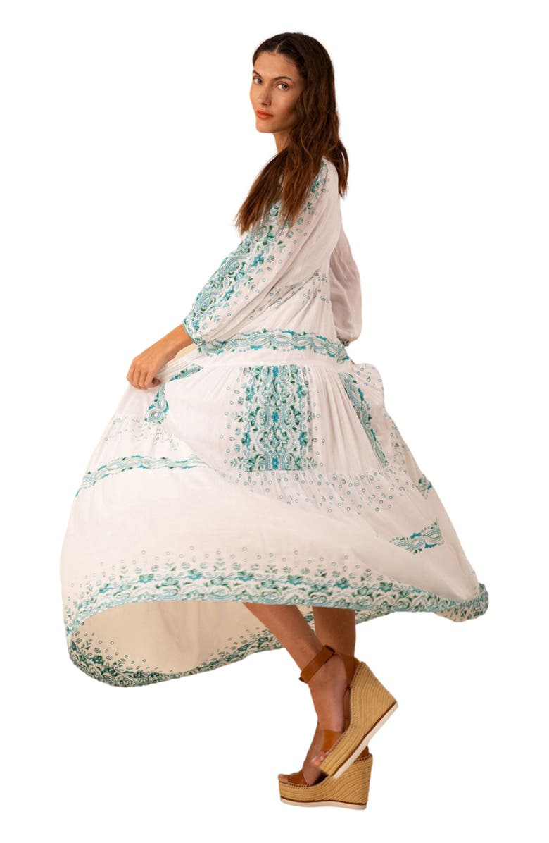 Hale Bob Emery Embroidered Maxi Dress, Alternate, color, 