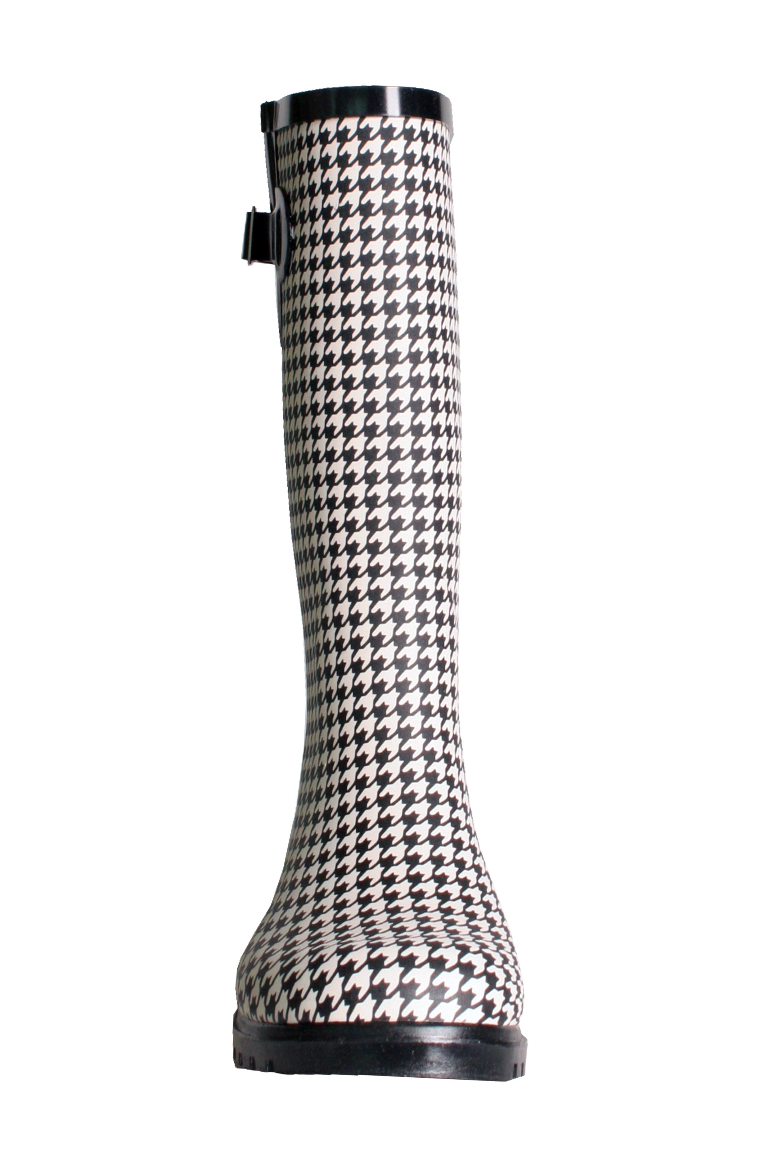Nomad Puddles Waterproof Rain Boot, Alternate, color, Black Houndstooth